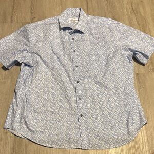 Calvin Klein Light Blue Patterned Shirt